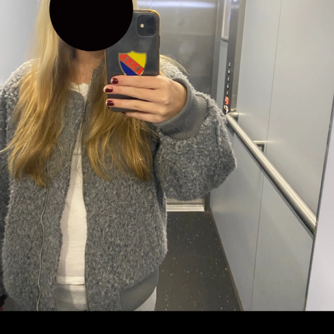 Grå bomberjacka - 91