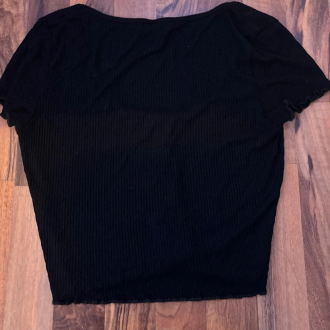 Svart ribbad bolerotopp / kofta - 4