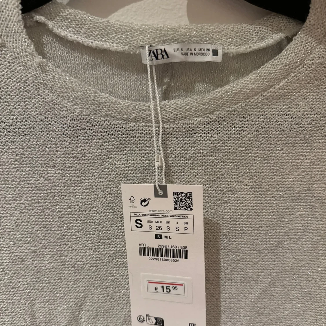 Vit kortärmad topp från Zara - 1