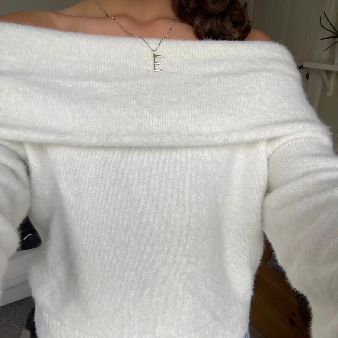 Stickad offshoulder tröja!🤍 - 92