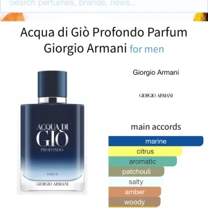 Acqua di gio profondo parfum - Här kan du köpa 2,3,5 och 10ml av  Acqua di gio profondo parfum  2=35 3=45 5=85 10=119