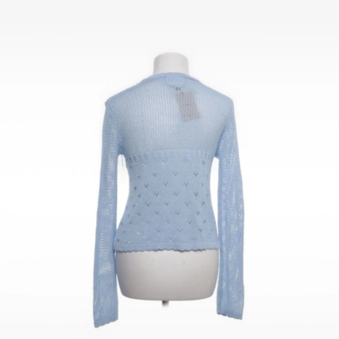 Ljusblå kofta med spetsdetaljer - 1