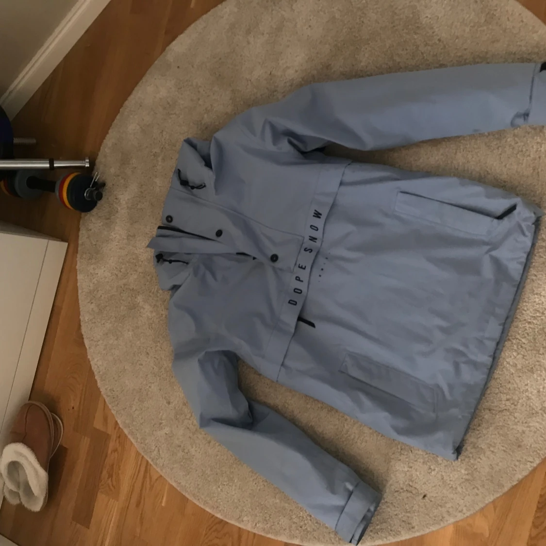 Ljus blå dope jacka storlek xs. - 2