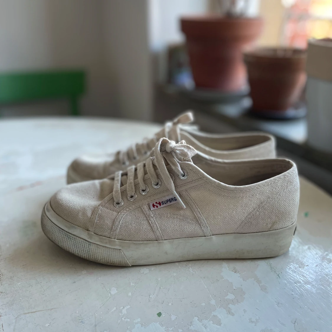 Beigea skor från Superga - 1