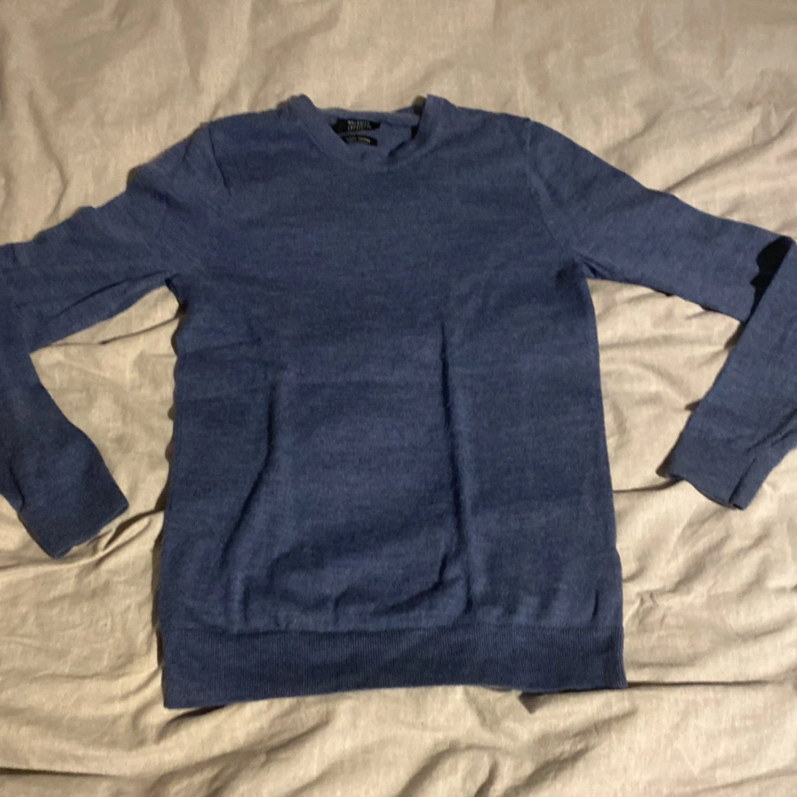 Blå merinoulltröja  - 1