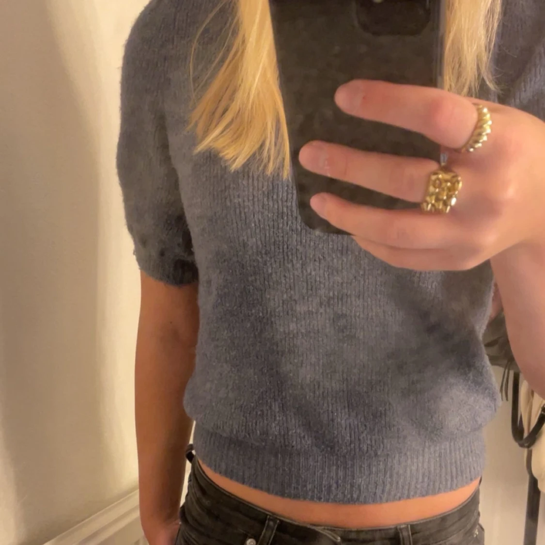 Stickad t-shirt - 90