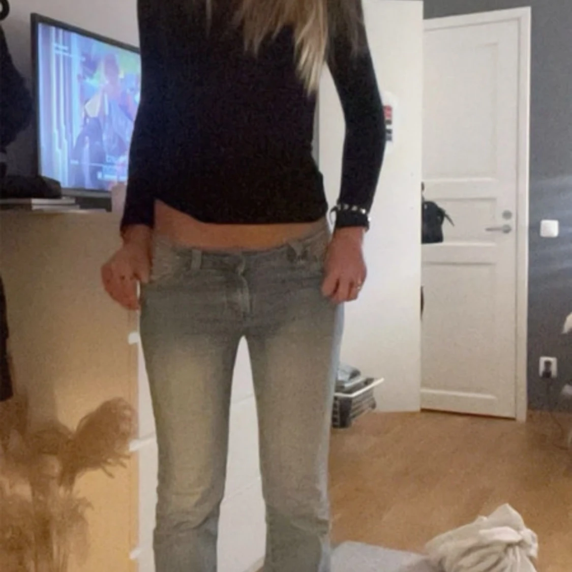 Lågmidjade bootcut jeans 