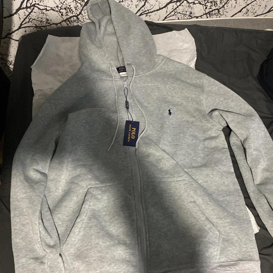 Grå hoodie från Ralph Lauren