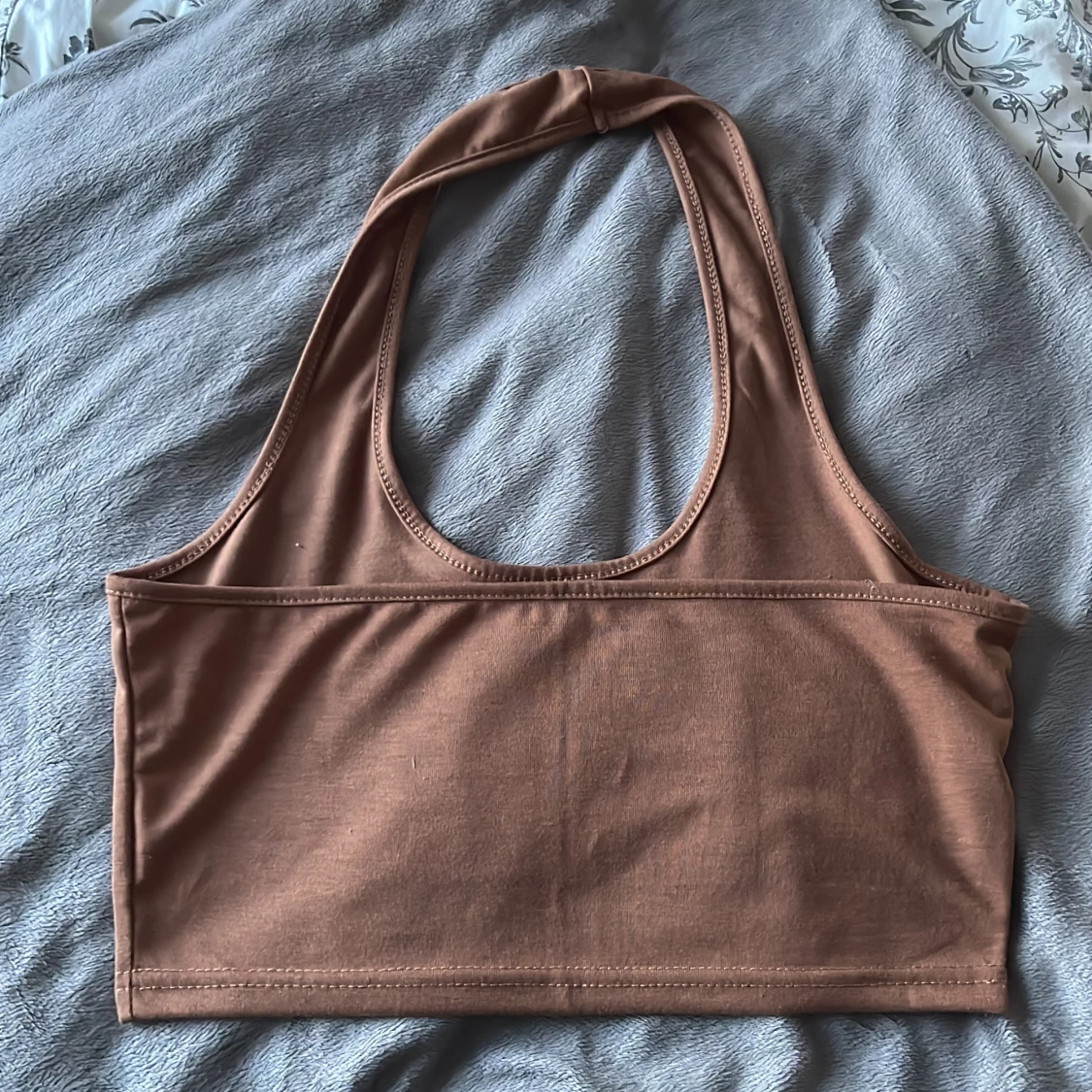 Brun halterneck topp - 90