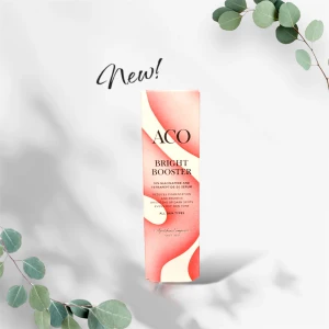 Nytt! ACO Bright Booster Serum - ACO Bright Booster är ett dag- och nattserum med 10% niacinamid och tetrapeptid-30. Det minskar pigmentering och rodnad, ljusar upp mörka fläckar och jämnar ut hudtonen. Passar alla hudtyper. Perfekt för dig som vill ha en jämnare och klarare hy! Denna har fått mycket bra betyg i olika tester. Nypris 219:-