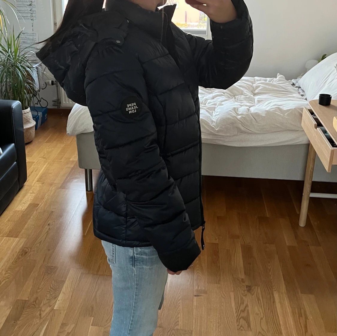 Blå vinterjacka - 90