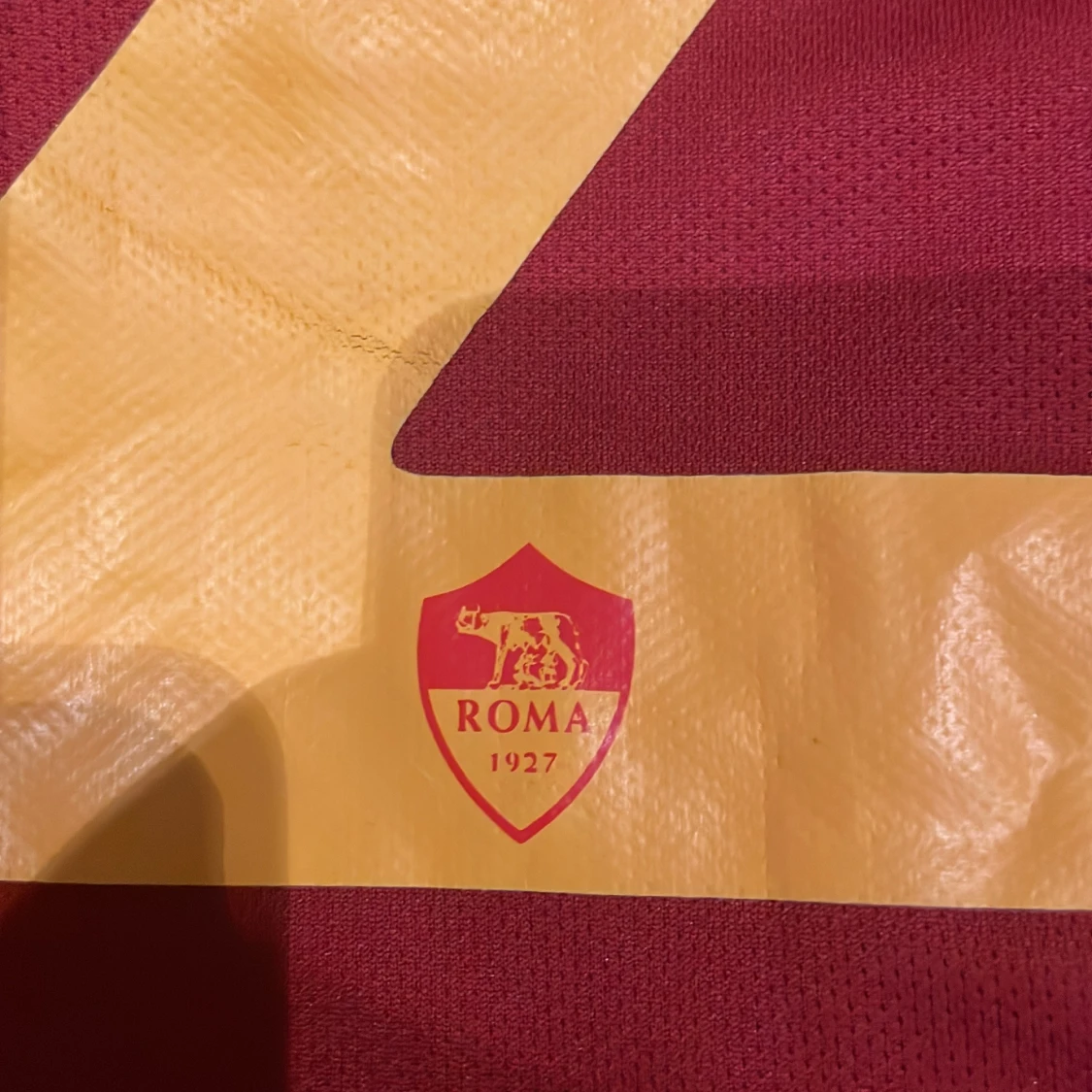 Röd AS Roma fotbollströja med shorts - 92