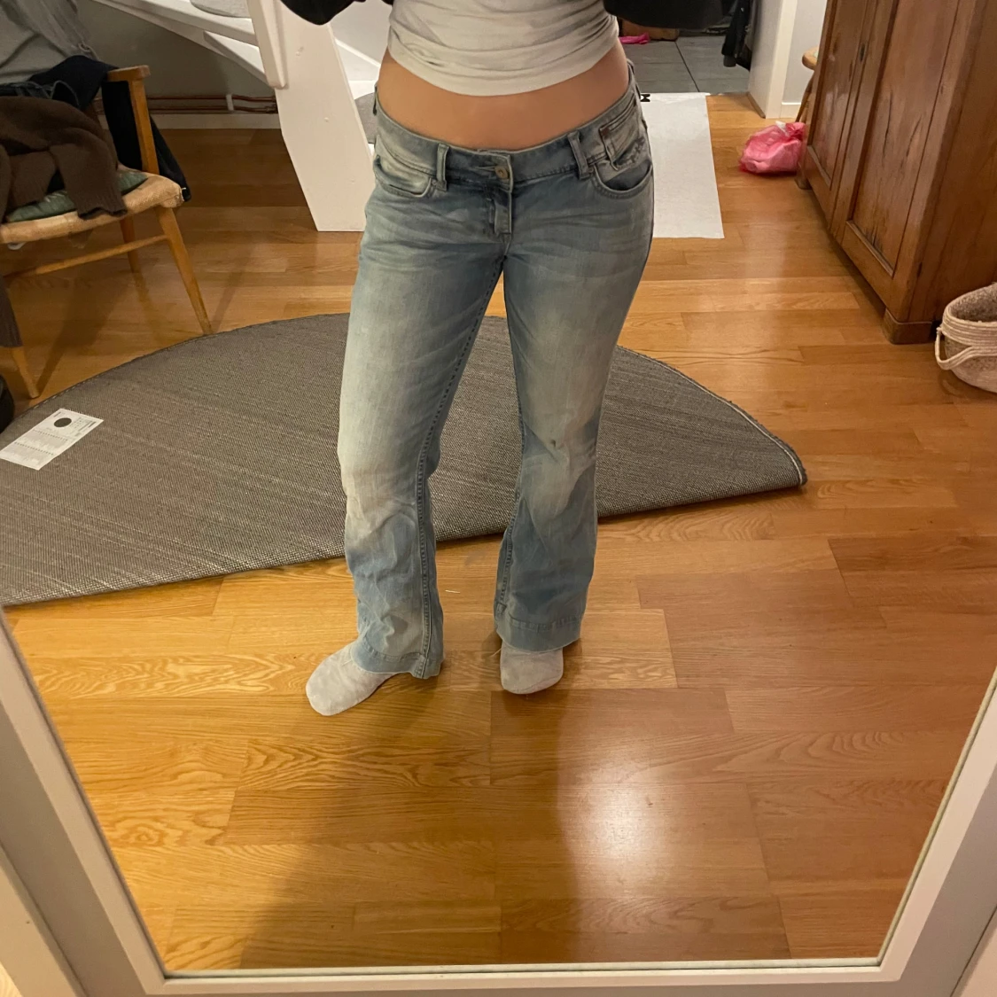 Ljusblå jeans med bootcut - 90