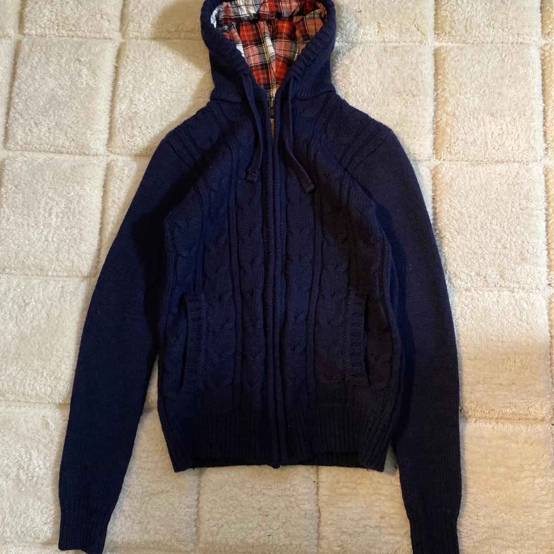 Cable knit wool cardigan - 1