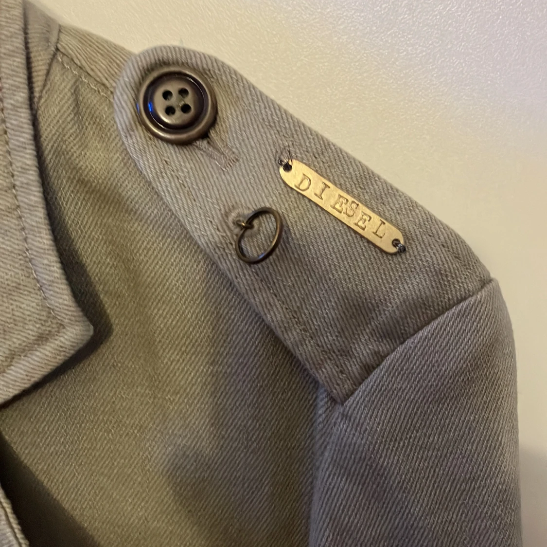 Militärgrön trenchcoat, Diesel (Large) - 4