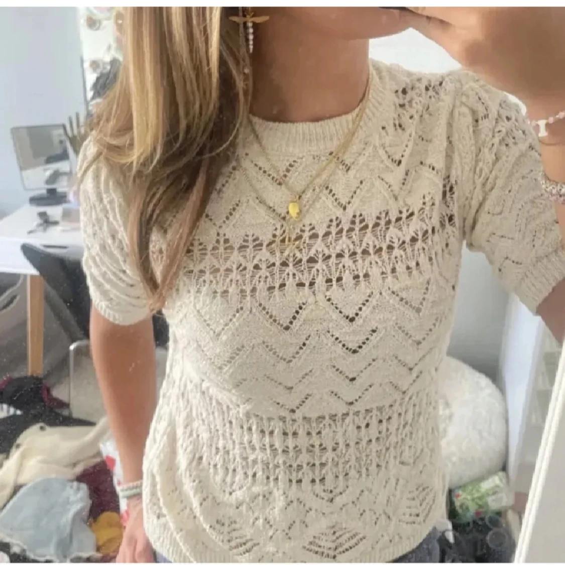 Stickad t-shirt  - 1