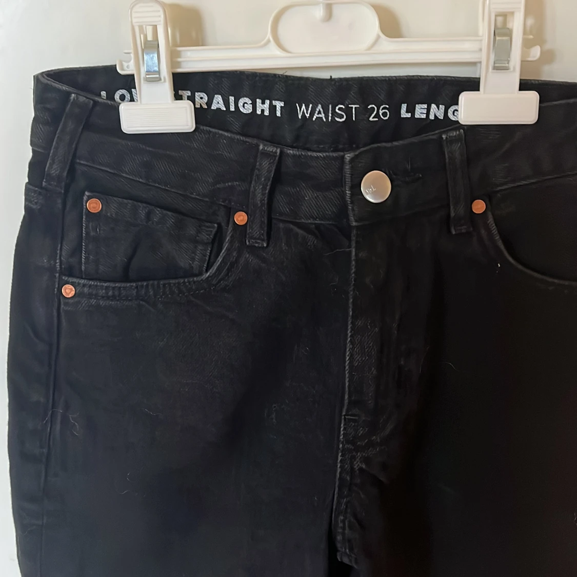 Svarta jeans med låg midja - 1