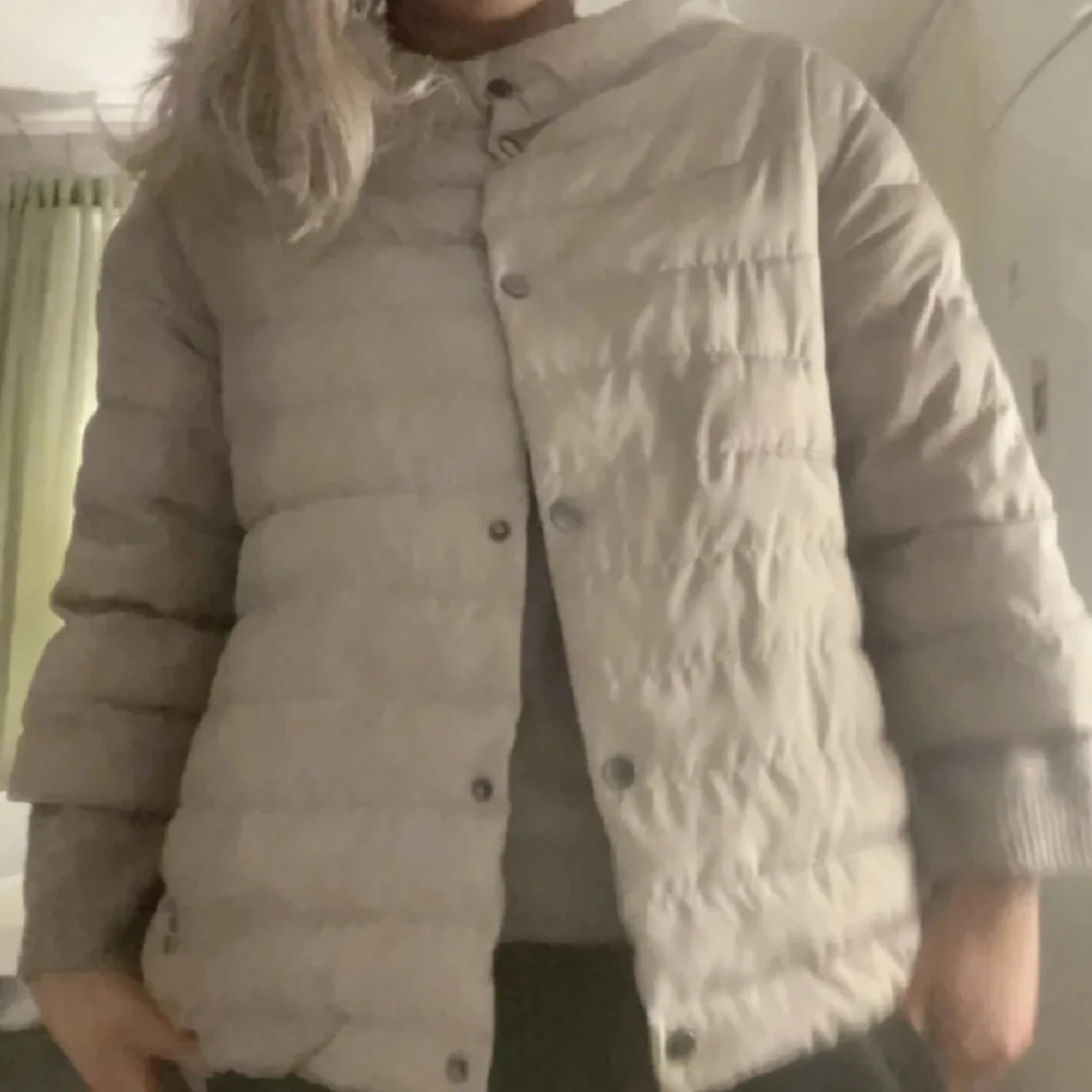 Beige trekvartsärmd jacka - 91