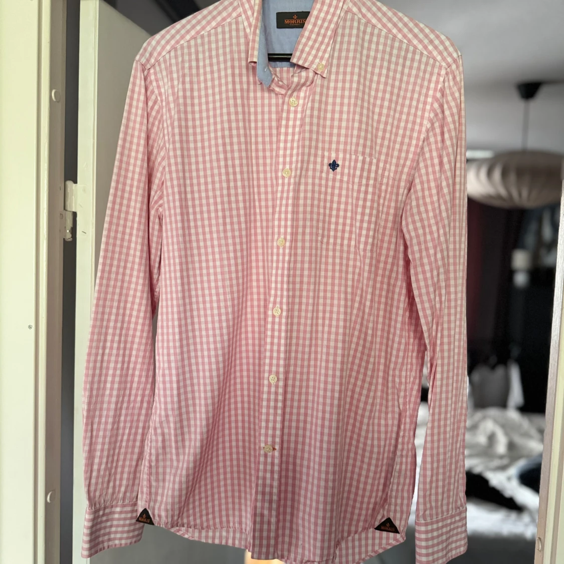 Rosa och vit rutig skjorta från Morris