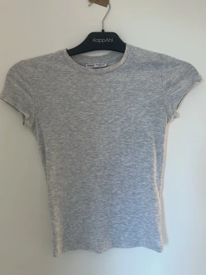 Ljusgrå t-shirt från Bershka - Säljer en ljusgrå t-shirt från Bershka i storlek S men passar även XS.