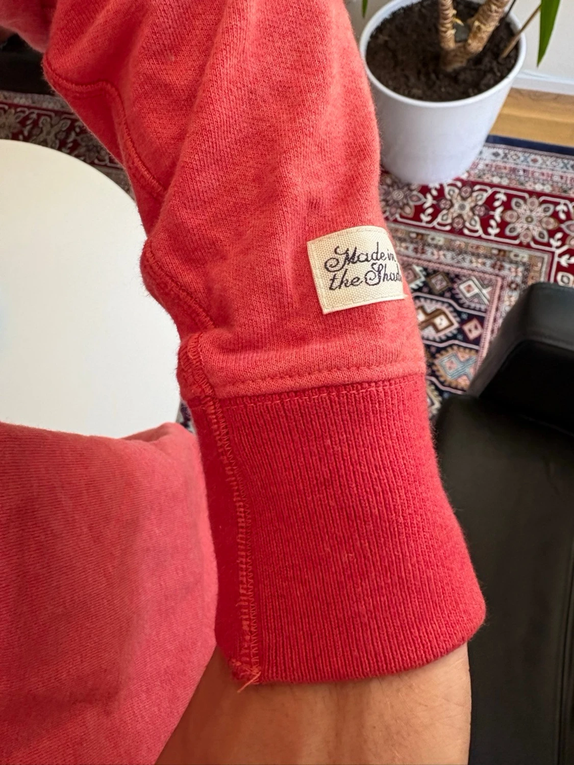 Sweatshirt med ribbade muddar - 2