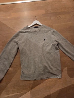 Grå sweatshirt från Polo Ralph Lauren - Klassisk grå sweatshirt från Polo Ralph Lauren med rund halsringning och broderad logga på bröstet. Tröjan har långa ärmar och ribbade muddar vid ärmslut och nederkant. Perfekt för en avslappnad och stilren look.