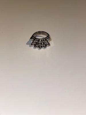 Edblad ring med nitar - Cool ring i silverfärgad metall med flera små nitar runt hela ovansidan. Ringen har en edgy och unik design som verkligen sticker ut och passar perfekt för dig som gillar statement-smycken.