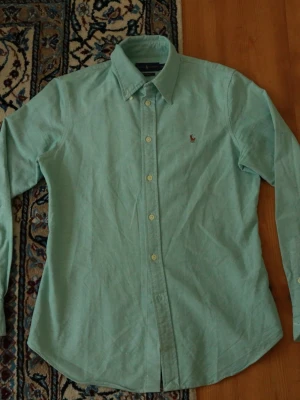 Ljusgrön oxford skjorta från Ralph Lauren - Säljer denna snygga oanvända polo Ralph lauren custom-fit oxfordskjortan eftersom den inte kommer till användning. Retail pris av 1900kr. Den är i nytt skick utan prislapp. Priset är prutbart!