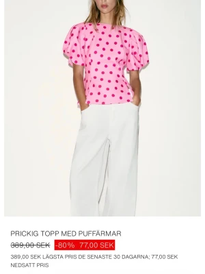 SÖKER ZARA  - Söker denna toppen för max 70-90 kr helst mindre oså. Storlek Xs eller S