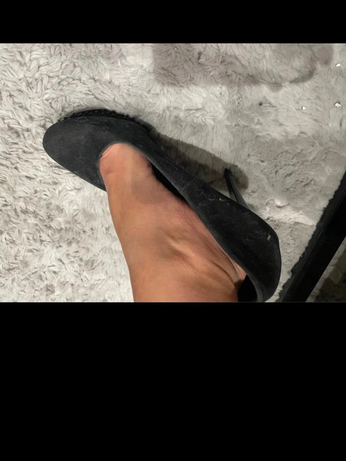 Svarta pumps med platå och smal klack - 1