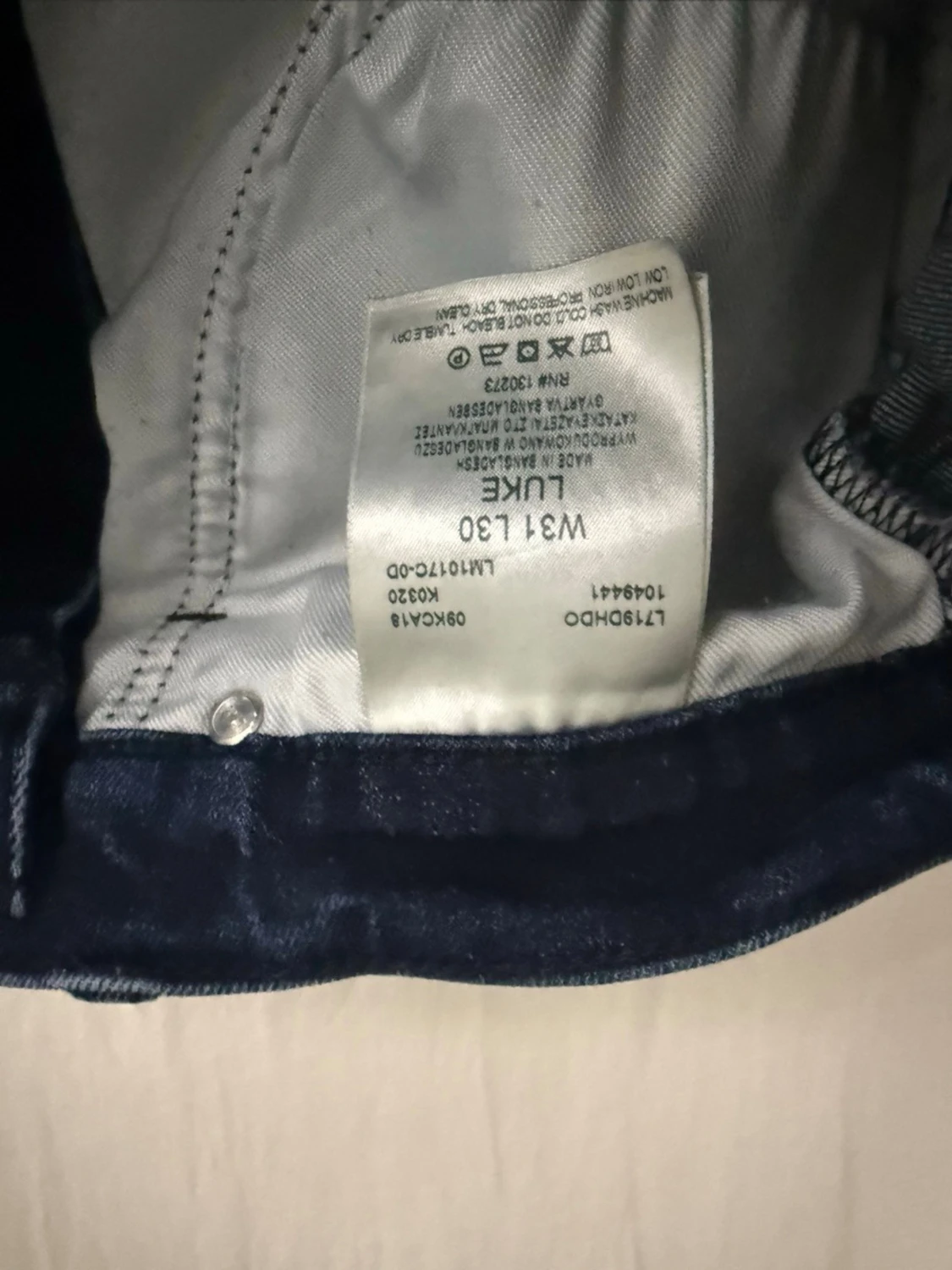 Mörkblå slim fit jeans - 2