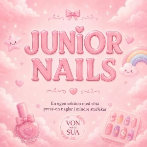 Junior Nails 💅 ✨  - 🎀 Junior nails! 🎀  Snart kommer en helt egen Junior Nails-sektion hos Von Sua Nails! 💗 Press-on nails i mindre storlekar och mycket kort längd, anpassade för små naglar och med massor av söta designs. ✨  
