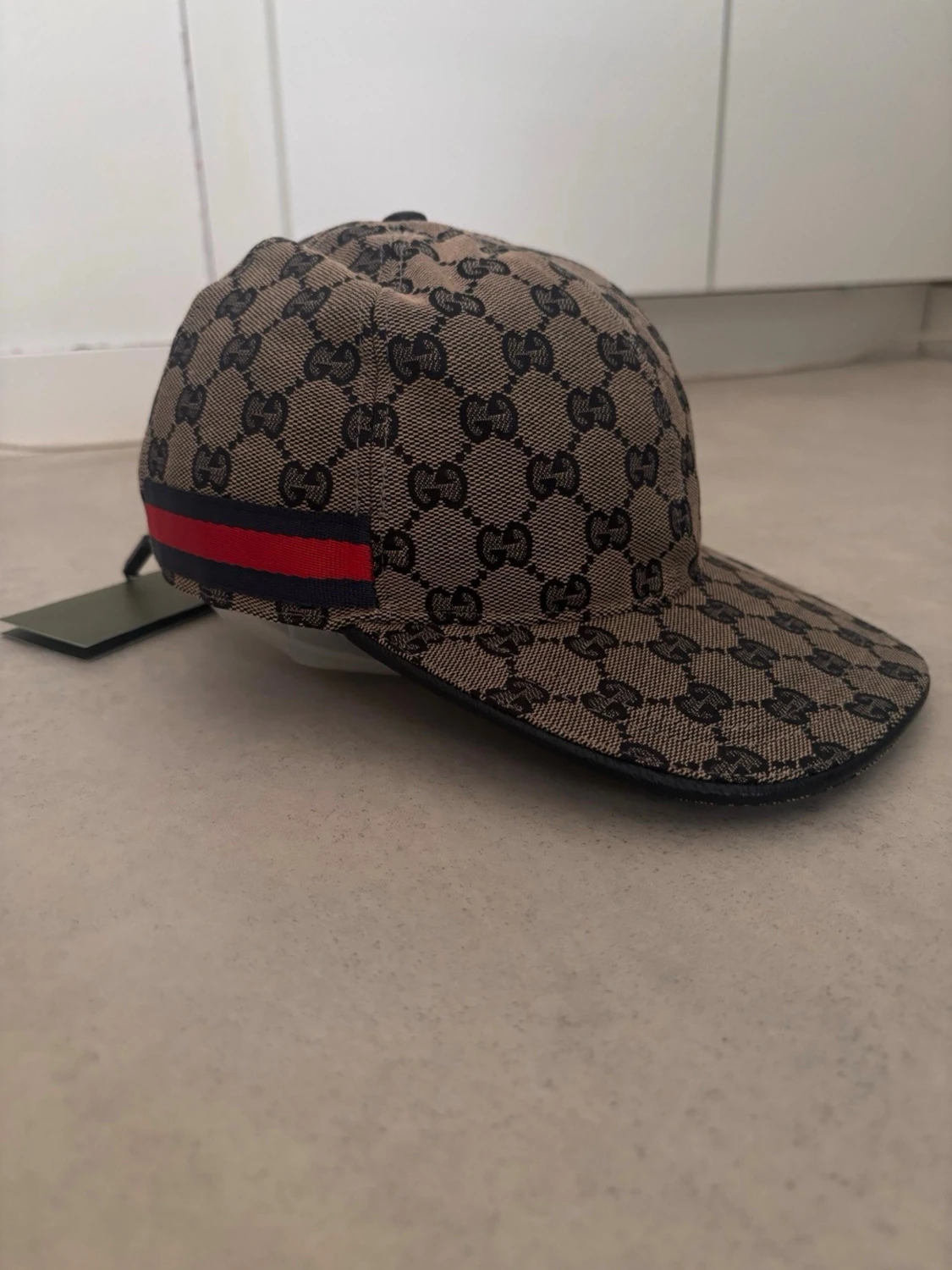 Gucci beige keps med GG-mönster - 1