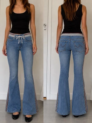 Coola jeans  - Riktigt coola jeans med knytning, bra skick lite lätt nopprigt midjeband. 