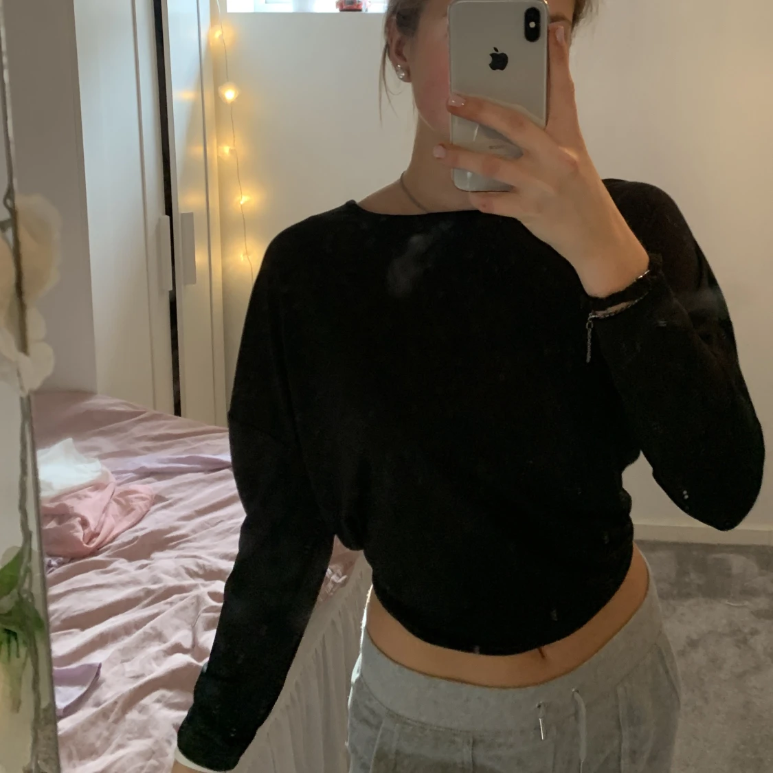 Svart långärmad tröja  - 90