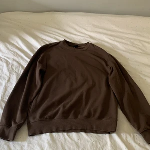Brun Sweatshirt - En brun sweatshirt från herravdelningen på Hm. Den är använd ungefär 3 gånger och är i mycket bra skick. Säljer då den inte kommer till användning längre. Frakt tillkommer!