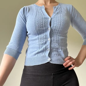 XS blue cardigan - I bought it in USA many years ago but still in good condition.