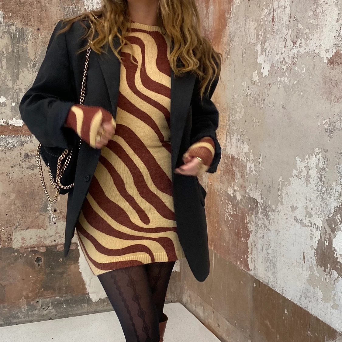 Stickad klänning - 91