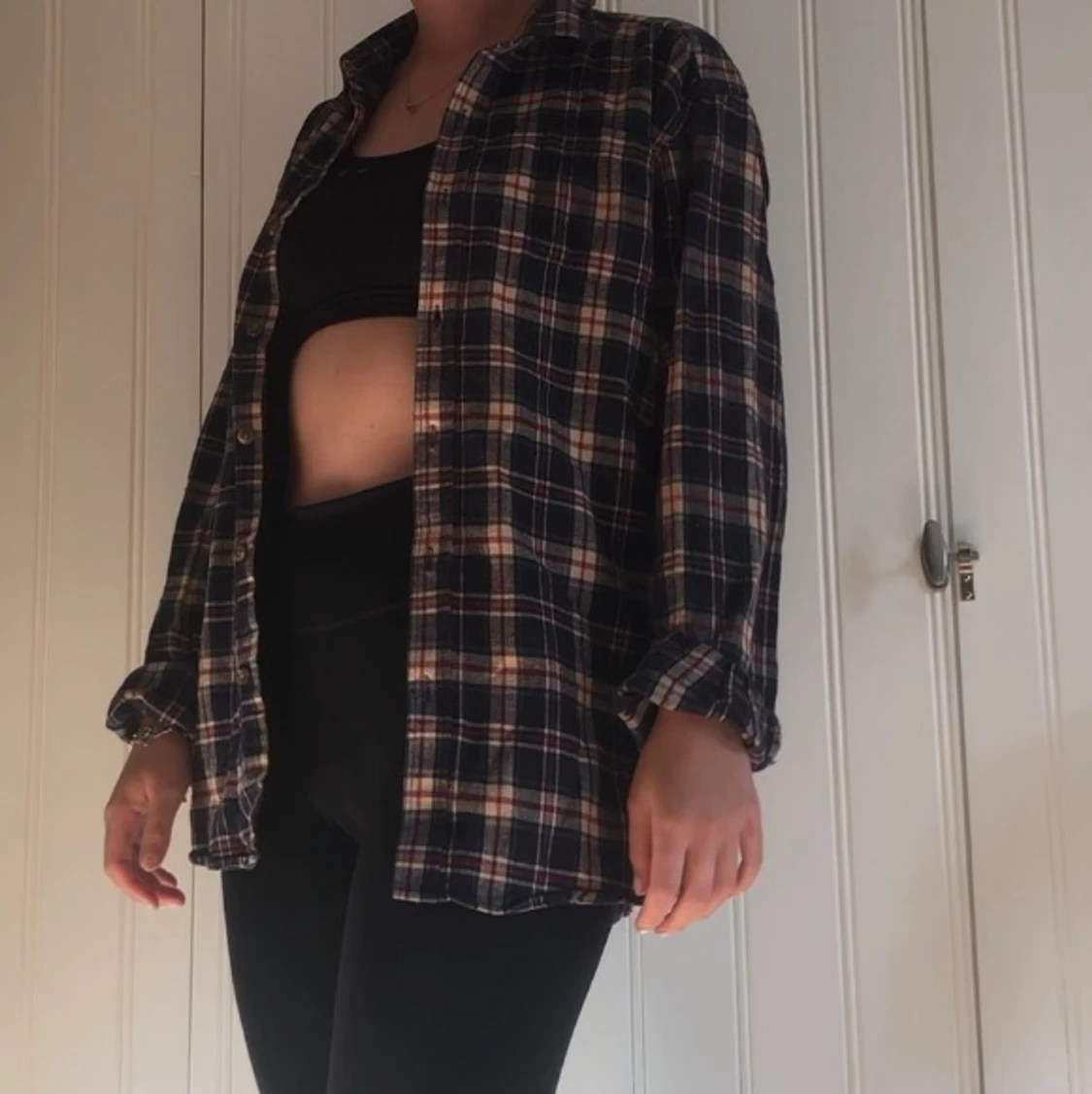 Rutig flanellskjorta 