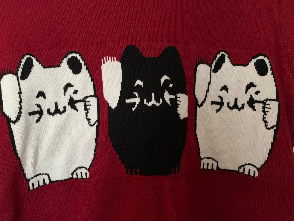 Gullig tröja med katter - 90