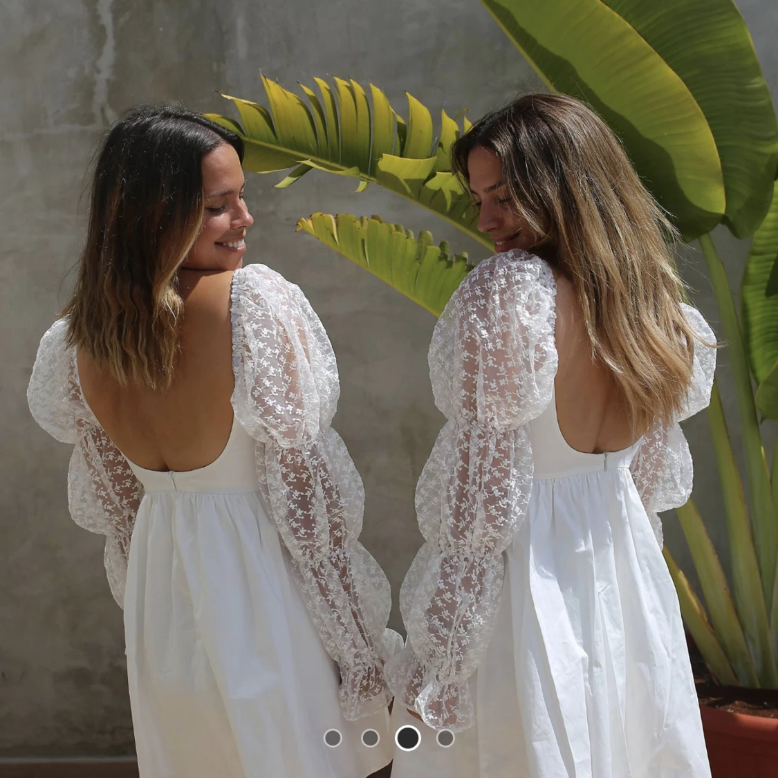 Vit mini klänning  - 90