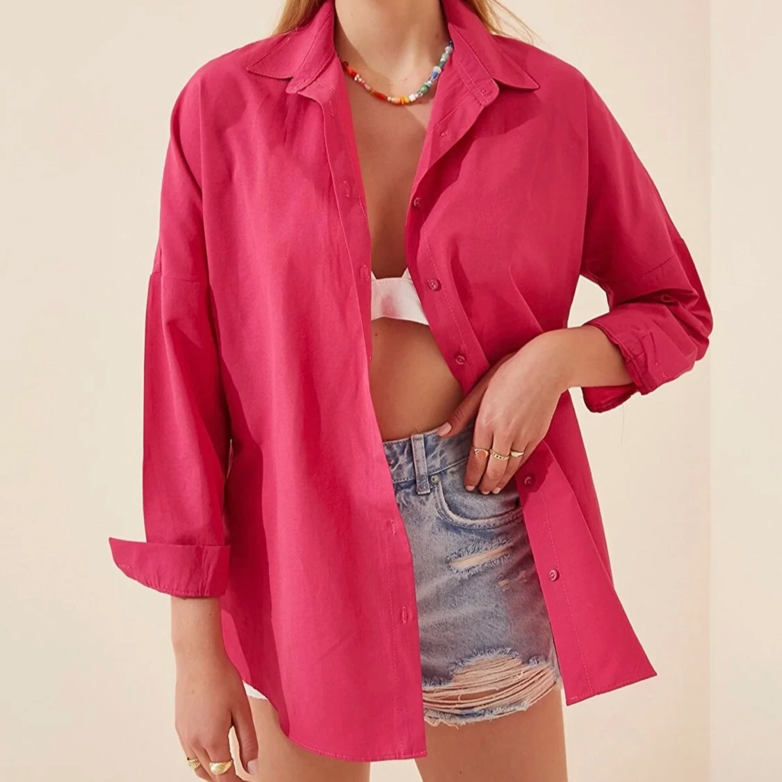 Skjorta - Rosa - Oversize - 90