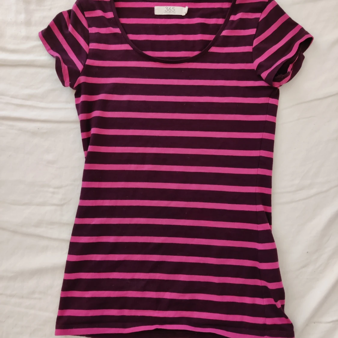 Randig lång t-shirt  - 90