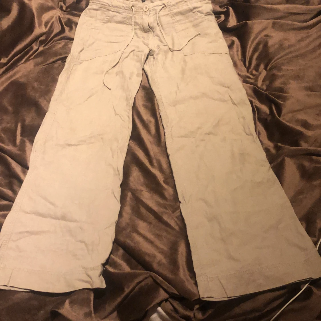 Grå linnes byxor - 90