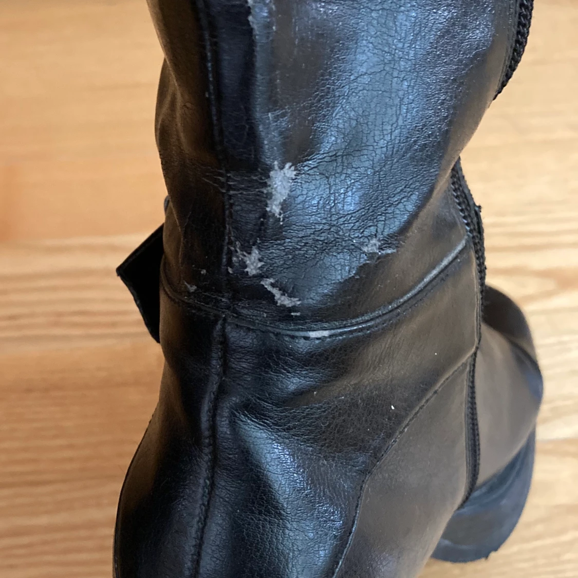 Svarta kängor med tjock klack, punk. - 91