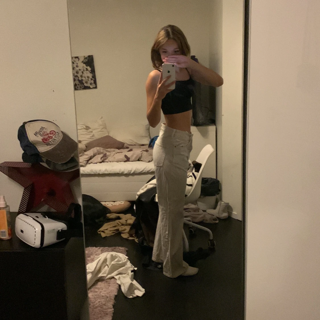 H&M vit beiga jeans | storlek : 36 - 91