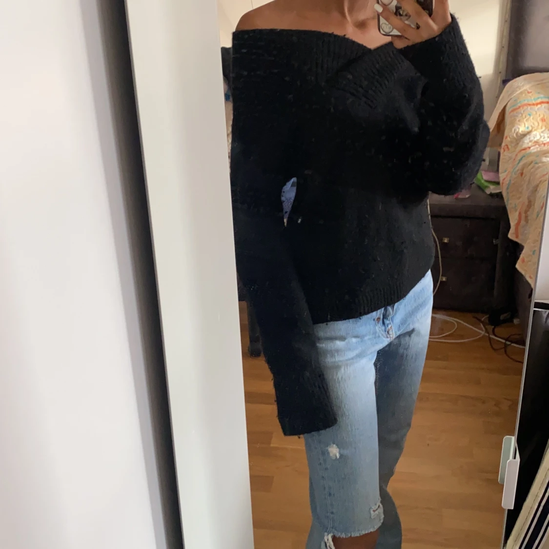 Stickad offshoulder - 90