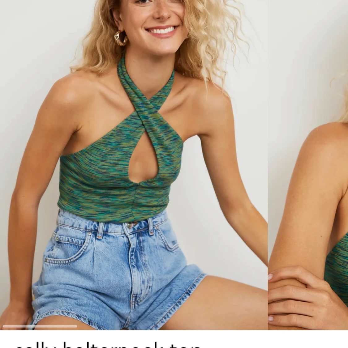 Sally halterneck topp