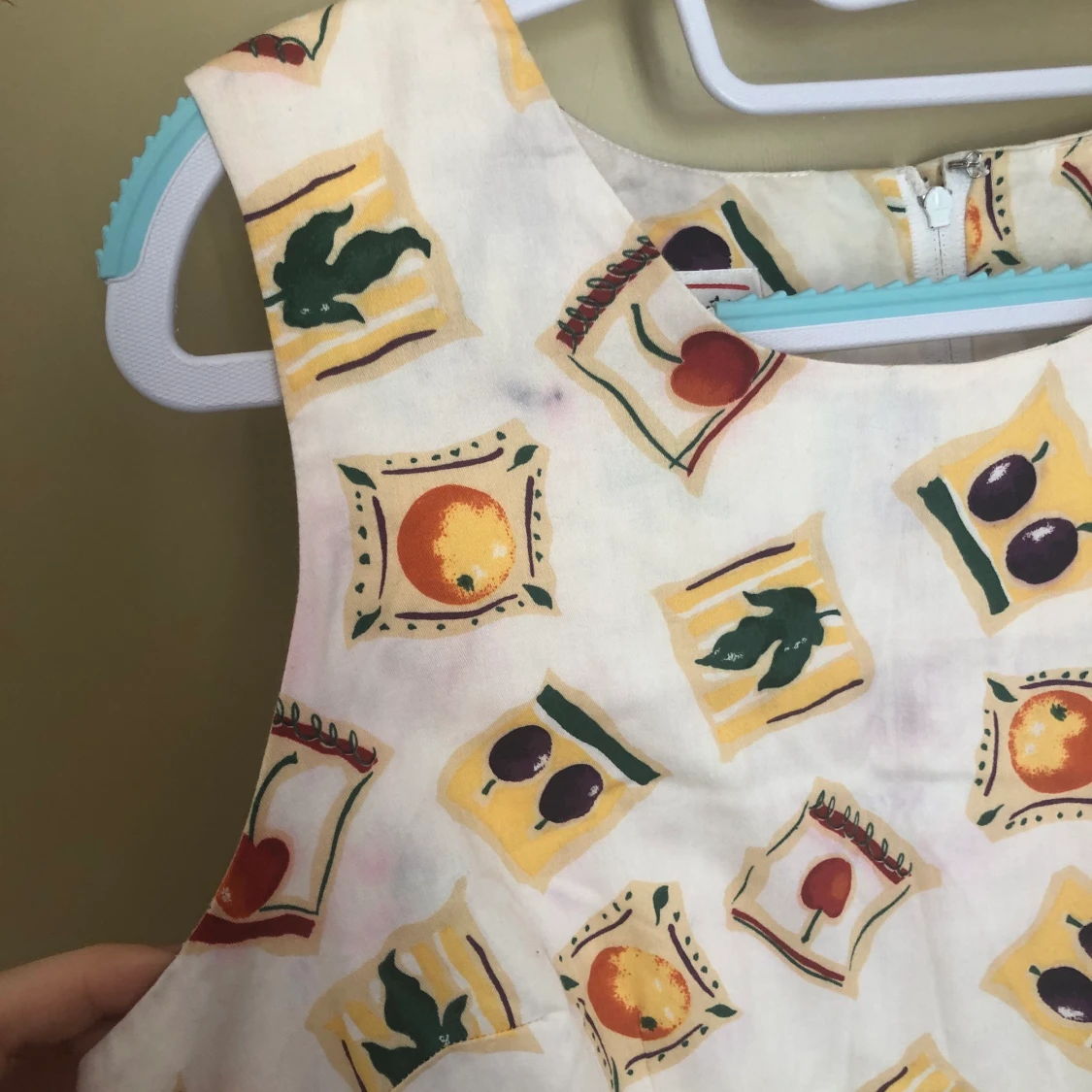 Talbots White Dress with Fruit Print - 91