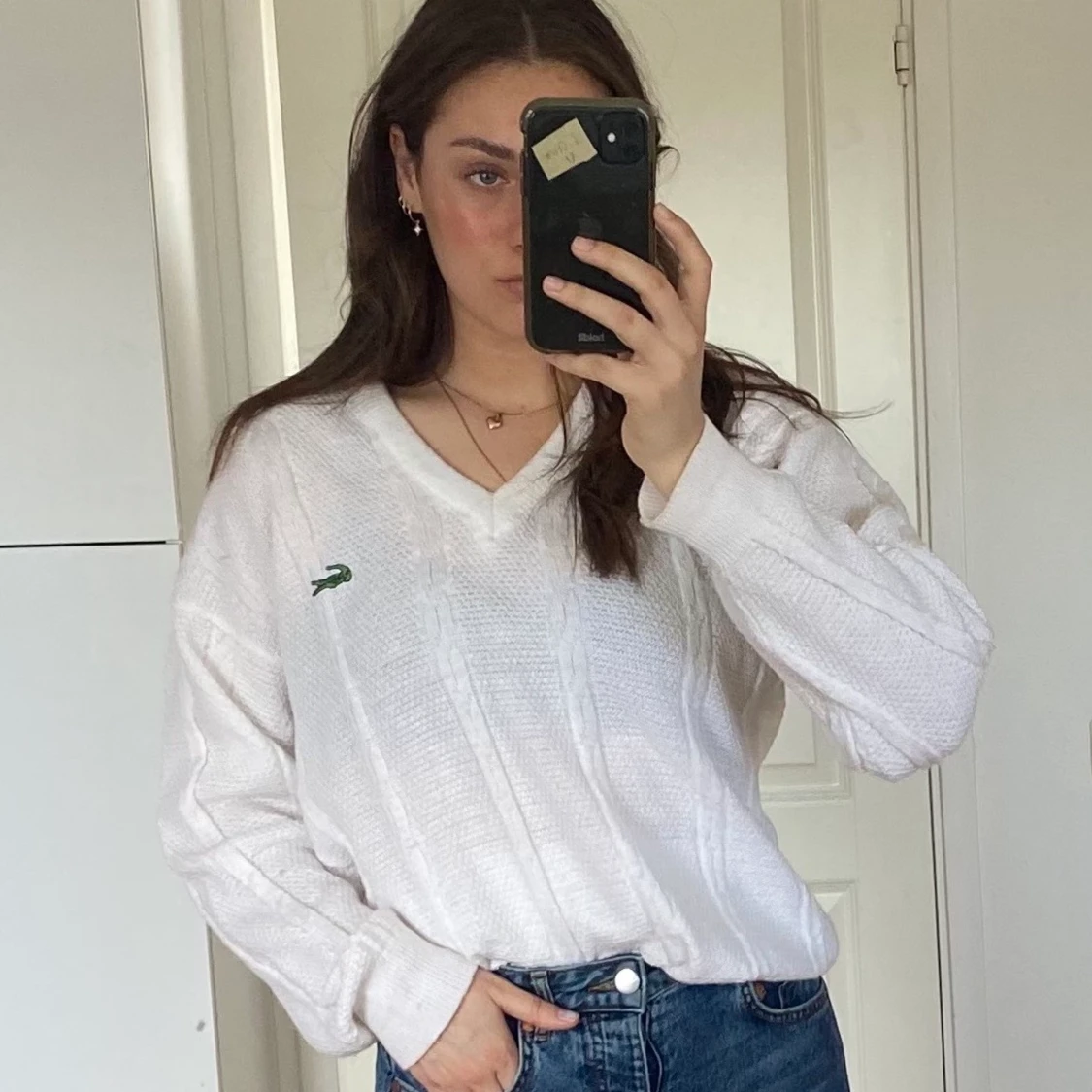 Stickad lacoste tröja